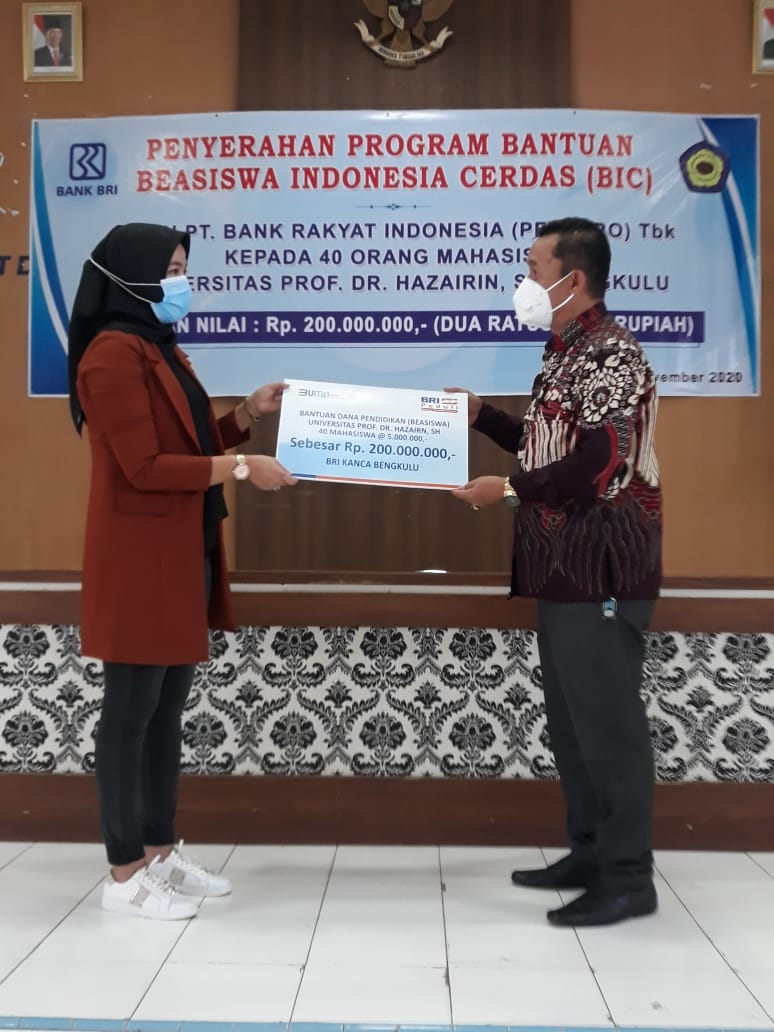 Penyerahan Bantuan Beasiswa Indonesia Cerdas (BIC)